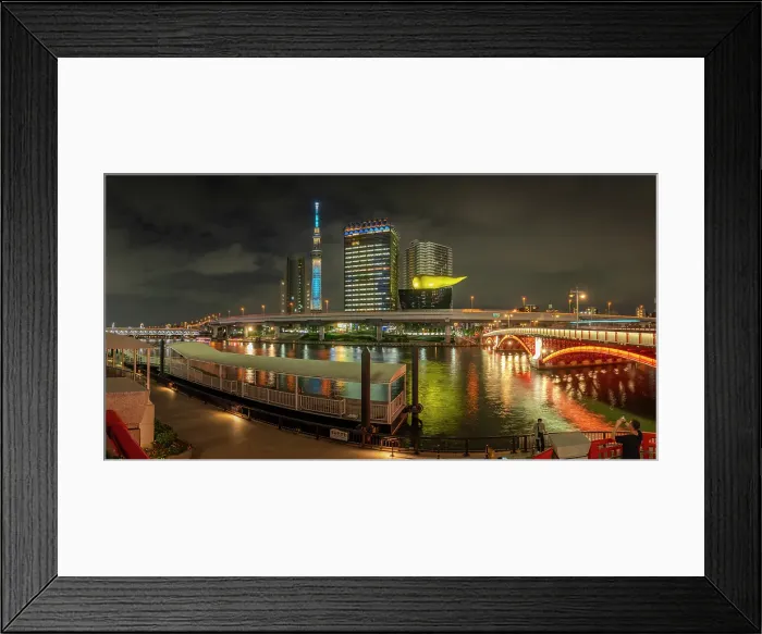 Framed Print : View of Tokyo Skytree, Azuma Bridge and Sumida River at night, Asakusa, Taito City, Tokyo, Honshu, Japan Framed Print : View of Tokyo Skytree, Azuma Bridge and Sumida River at night, Asakusa, Taito City, Tokyo, Honshu, Japan