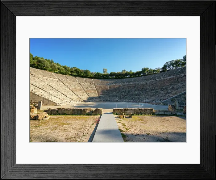 Framed Print : Ancient theatre at the Asclepieion of Epidaurus, UNESCO, Peloponnese, Greece Framed Print : Ancient theatre at the Asclepieion of Epidaurus, UNESCO, Peloponnese, Greece