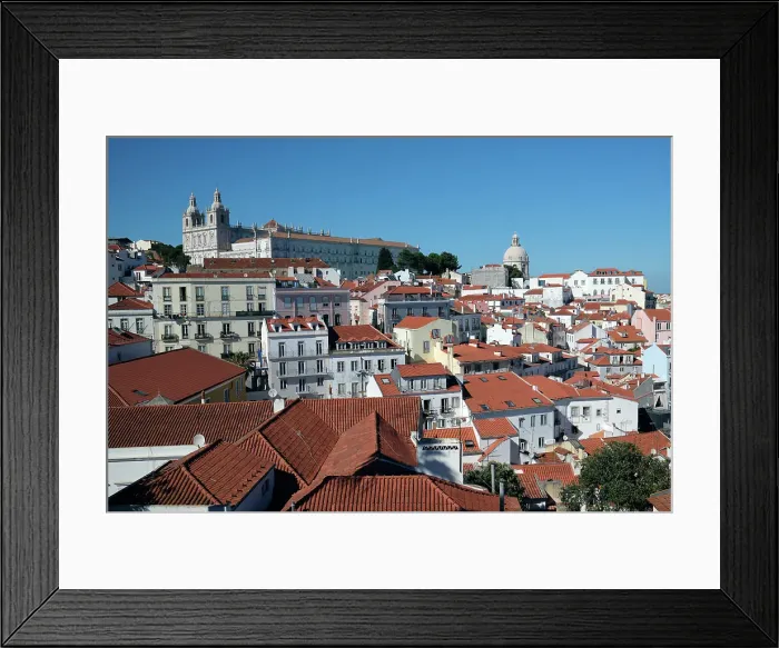 Framed Print : City view of Alfama district, Lisbon, Portugal Framed Print : City view of Alfama district, Lisbon, Portugal
