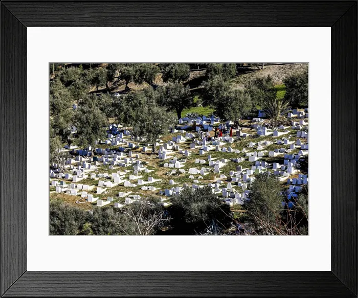 Framed Print : Graveyard in Moulay Idriss Zerhoun, Morocco Framed Print : Graveyard in Moulay Idriss Zerhoun, Morocco