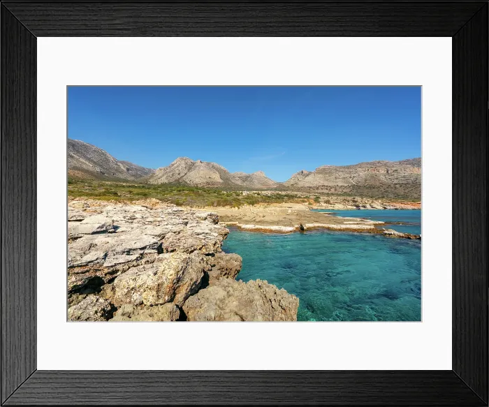 Framed Print : Petrified forest, Agia Marina, Agios Nikolaos Geopark, beach with turquoise water in the south of Greece, Greece Framed Print : Petrified forest, Agia Marina, Agios Nikolaos Geopark, beach with turquoise water in the south of Greece, Greece