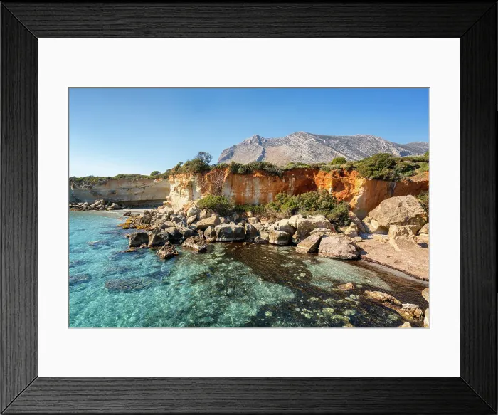 Framed Print : Petrified forest, Agia Marina, Agios Nikolaos Geopark, beach with turquoise water in the south of Greece, Greece Framed Print : Petrified forest, Agia Marina, Agios Nikolaos Geopark, beach with turquoise water in the south of Greece, Greece
