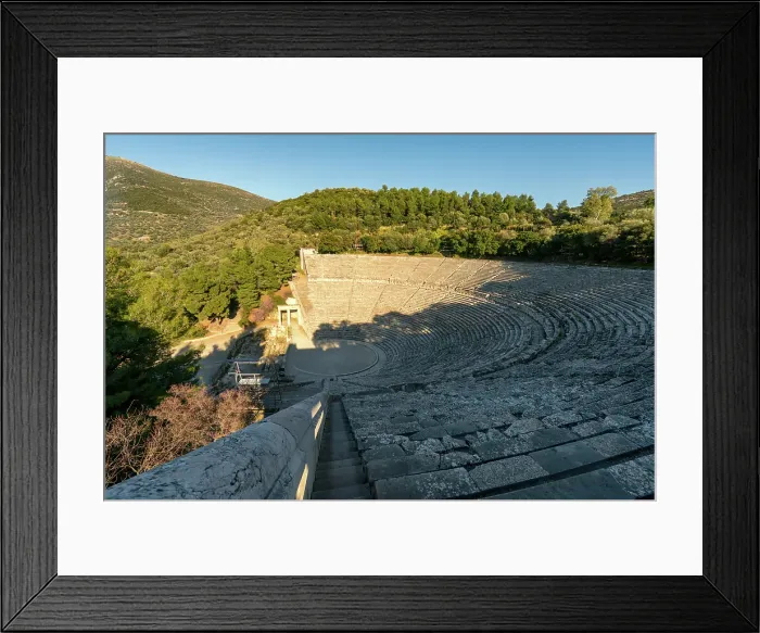 Framed Print : Ancient theatre at the Asclepieion of Epidaurus, UNESCO, Peloponnese, Greece Framed Print : Ancient theatre at the Asclepieion of Epidaurus, UNESCO, Peloponnese, Greece