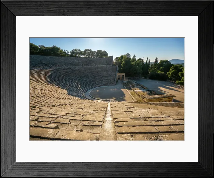 Framed Print : Ancient theatre at the Asclepieion of Epidaurus, UNESCO, Peloponnese, Greece Framed Print : Ancient theatre at the Asclepieion of Epidaurus, UNESCO, Peloponnese, Greece