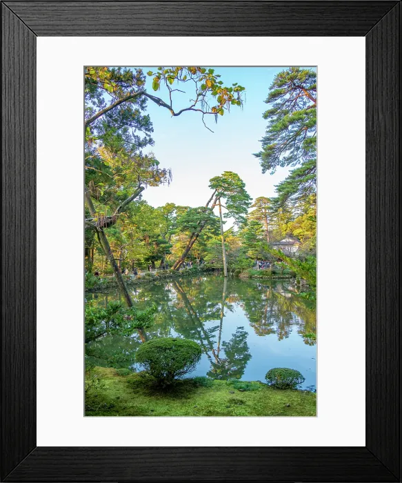 Framed Print : View of Hisago-ike Pond and Yugao-tei (Gourd Tea House) in Kenrokumachi Japanese Garden, Kanazawa City, Ishikawa Prefecture, Honshu, Japan Framed Print : View of Hisago-ike Pond and Yugao-tei (Gourd Tea House) in Kenrokumachi Japanese Garden, Kanazawa City, Ishikawa Prefecture, Honshu, Japan