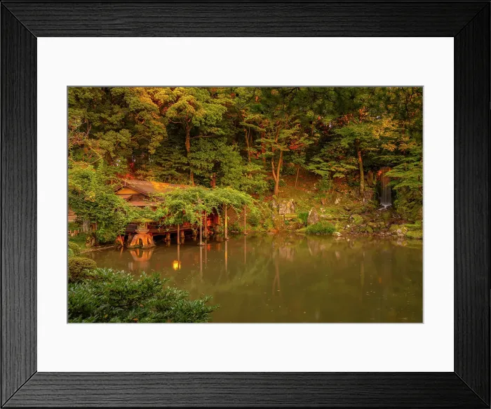 Framed Print : View of Hisago-ike Pond and waterfall in Kenrokumachi Japanese Garden, Kanazawa City, Ishikawa Prefecture, Honshu, Japan Framed Print : View of Hisago-ike Pond and waterfall in Kenrokumachi Japanese Garden, Kanazawa City, Ishikawa Prefecture, Honshu, Japan