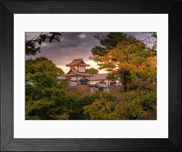 Framed Print : View of Nezumita-mon Gate, entrance to Kanazawa Castle and Park at sunset, Kanazawa City, Ishikawa Prefecture, Honshu, Japan Framed Print : View of Nezumita-mon Gate, entrance to Kanazawa Castle and Park at sunset, Kanazawa City, Ishikawa Prefecture, Honshu, Japan