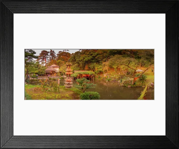 Framed Print : View of Hisago-ike Pond and Kaiseki Pagoda in Kenrokumachi Japanese Garden, Kanazawa City, Ishikawa Prefecture, Honshu, Japan Framed Print : View of Hisago-ike Pond and Kaiseki Pagoda in Kenrokumachi Japanese Garden, Kanazawa City, Ishikawa Prefecture, Honshu, Japan