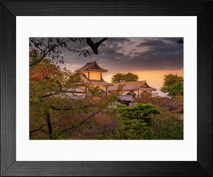 Framed Print : View of Nezumita-mon Gate, entrance to Kanazawa Castle and Park at sunset, Kanazawa City, Ishikawa Prefecture, Honshu, Japan Framed Print : View of Nezumita-mon Gate, entrance to Kanazawa Castle and Park at sunset, Kanazawa City, Ishikawa Prefecture, Honshu, Japan