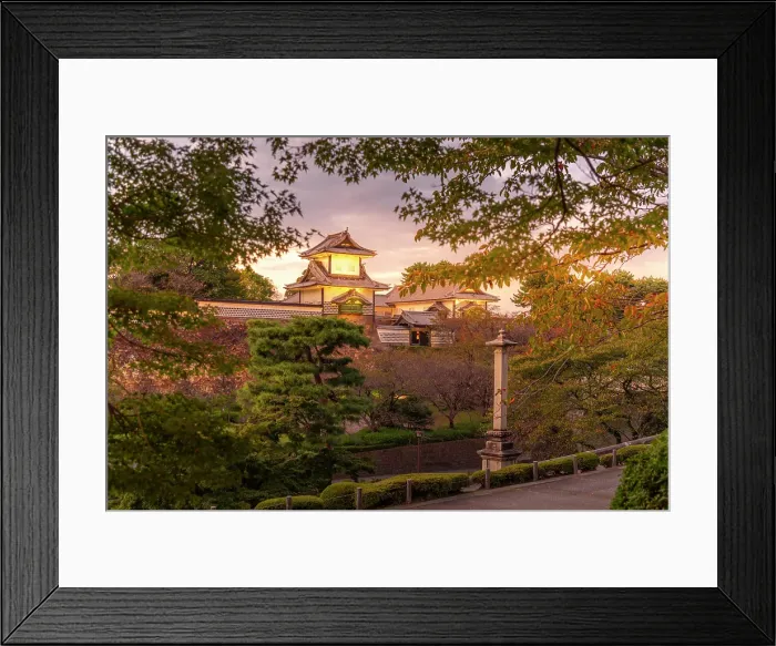 Framed Print : View of Nezumita-mon Gate, entrance to Kanazawa Castle and Park at sunset, Kanazawa City, Ishikawa Prefecture, Honshu, Japan Framed Print : View of Nezumita-mon Gate, entrance to Kanazawa Castle and Park at sunset, Kanazawa City, Ishikawa Prefecture, Honshu, Japan