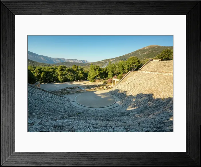 Framed Print : Ancient theatre at the Asclepieion of Epidaurus, UNESCO, Peloponnese, Greece Framed Print : Ancient theatre at the Asclepieion of Epidaurus, UNESCO, Peloponnese, Greece