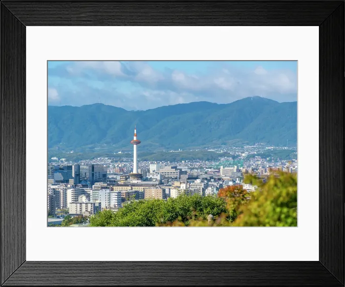 Framed Print : View of Kyoto and Nidec Kyoto Tower from Kiyomizu-dera Temple, Kiyomizu, Higashiyama Ward, Kyoto, Honshu, Japan Framed Print : View of Kyoto and Nidec Kyoto Tower from Kiyomizu-dera Temple, Kiyomizu, Higashiyama Ward, Kyoto, Honshu, Japan