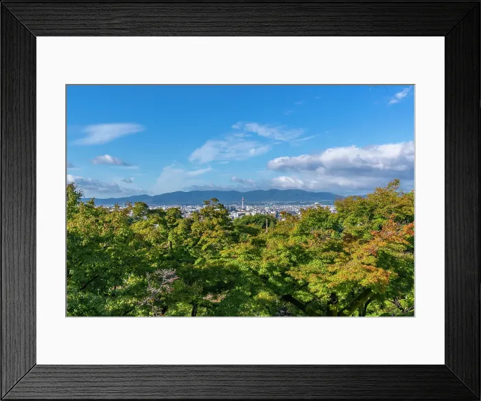 Framed Print : View of Kyoto and Nidec Kyoto Tower from Kiyomizu-dera Temple, Kiyomizu, Higashiyama Ward, Kyoto, Honshu, Japan Framed Print : View of Kyoto and Nidec Kyoto Tower from Kiyomizu-dera Temple, Kiyomizu, Higashiyama Ward, Kyoto, Honshu, Japan