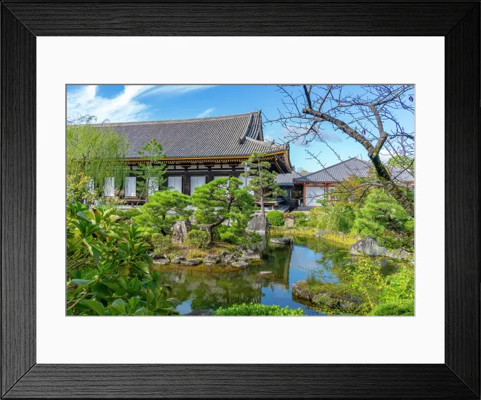 Framed Print : View of Sanjusangendo Temple reflecting in pond, Sanjusangendomawari, Higashiyama Ward, Kyoto, Honshu, Japan Framed Print : View of Sanjusangendo Temple reflecting in pond, Sanjusangendomawari, Higashiyama Ward, Kyoto, Honshu, Japan