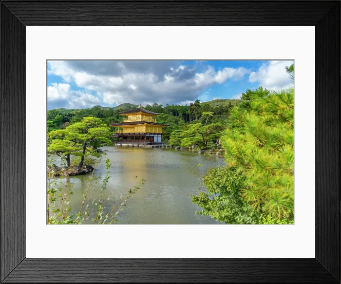 Framed Print : View of Golden Temple (Kinkaku-ji) (Temple of the Golden Pavilion), UNESCO, Kyoto, Honshu, Japan Framed Print : View of Golden Temple (Kinkaku-ji) (Temple of the Golden Pavilion), UNESCO, Kyoto, Honshu, Japan