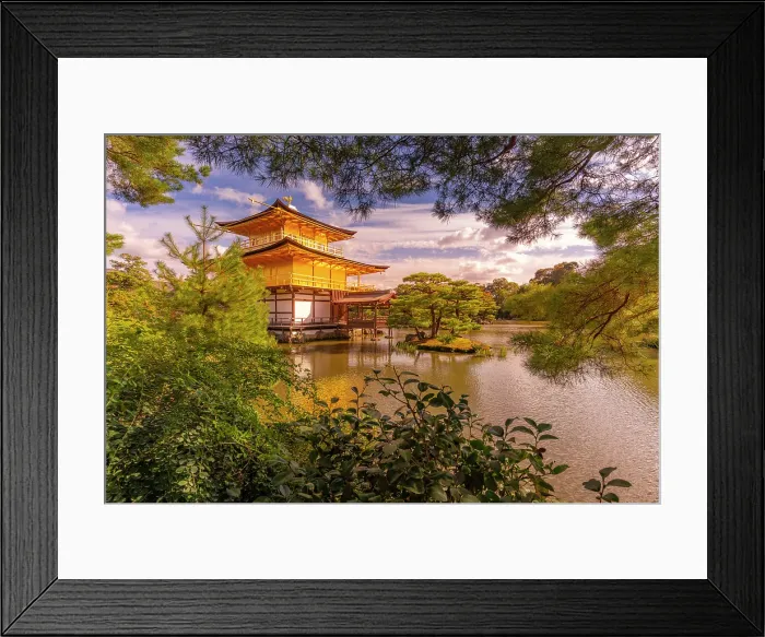 Framed Print : View of Golden Temple (Kinkaku-ji) (Temple of the Golden Pavilion), UNESCO, Kyoto, Honshu, Japan Framed Print : View of Golden Temple (Kinkaku-ji) (Temple of the Golden Pavilion), UNESCO, Kyoto, Honshu, Japan
