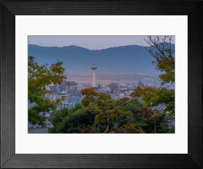 Framed Print : View of Kyoto and Nidec Kyoto Tower from Kiyomizu-dera Temple, Kiyomizu, Higashiyama Ward, Kyoto, Honshu, Japan Framed Print : View of Kyoto and Nidec Kyoto Tower from Kiyomizu-dera Temple, Kiyomizu, Higashiyama Ward, Kyoto, Honshu, Japan
