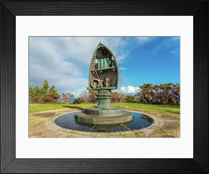 Framed Print : Memorial For Those Lost at Sea (The Figurehead), by artist Bill Ming, at St. David's, Bermuda Framed Print : Memorial For Those Lost at Sea (The Figurehead), by artist Bill Ming, at St. David's, Bermuda