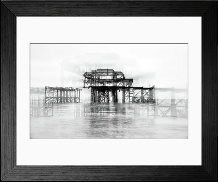 Framed Print : Remains of the West Pier in Brighton, Brighton and Hove, East Sussex, England, United Kingdom Framed Print : Remains of the West Pier in Brighton, Brighton and Hove, East Sussex, England, United Kingdom