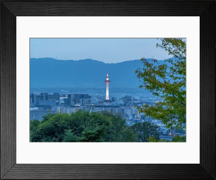 Framed Print : View of Kyoto and Nidec Kyoto Tower from Kiyomizu-dera Temple, Kiyomizu, Higashiyama Ward, Kyoto, Honshu, Japan Framed Print : View of Kyoto and Nidec Kyoto Tower from Kiyomizu-dera Temple, Kiyomizu, Higashiyama Ward, Kyoto, Honshu, Japan