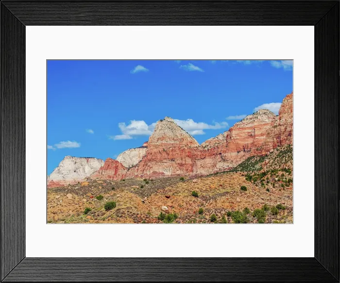 Framed Print : Watchman Mountain, 6545 ft, near Springdale, Utah, United States of America Framed Print : Watchman Mountain, 6545 ft, near Springdale, Utah, United States of America