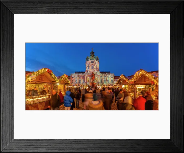 Framed Print : View of Christmas market at Charlottenburg Palace in Schloss Charlottenburg at dusk, Berlin, Germany Framed Print : View of Christmas market at Charlottenburg Palace in Schloss Charlottenburg at dusk, Berlin, Germany
