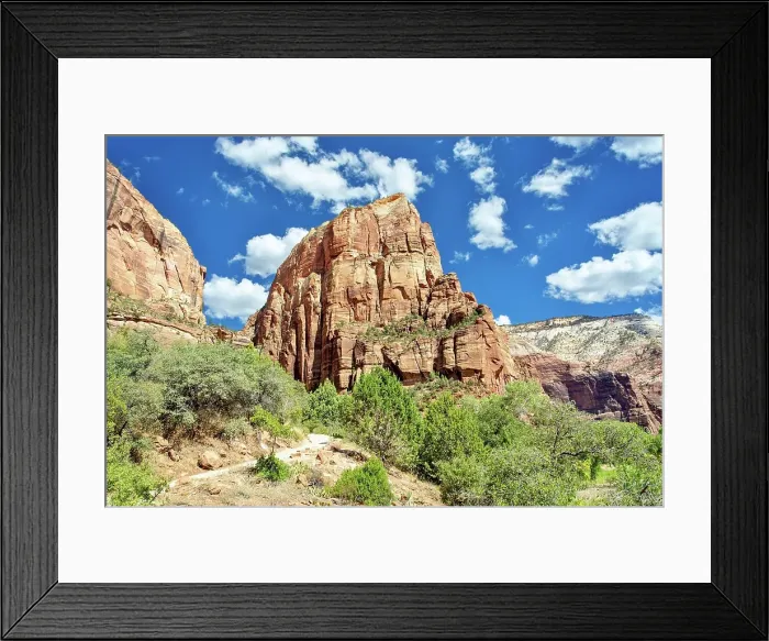 Framed Print : Angel's Landing, a 1500 ft high rock formation, Zion National Park, Utah, United States of America Framed Print : Angel's Landing, a 1500 ft high rock formation, Zion National Park, Utah, United States of America