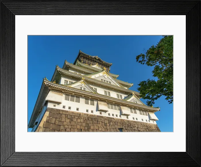 Framed Print : View of Osaka Castle (Osaka-jo) on a sunny day, Chuo Ward, Osaka, Honshu, Japan Framed Print : View of Osaka Castle (Osaka-jo) on a sunny day, Chuo Ward, Osaka, Honshu, Japan