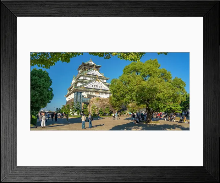 Framed Print : View of Osaka Castle (Osaka-jo) on a sunny day, Chuo Ward, Osaka, Honshu, Japan Framed Print : View of Osaka Castle (Osaka-jo) on a sunny day, Chuo Ward, Osaka, Honshu, Japan