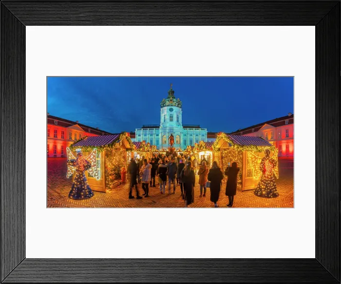 Framed Print : View of Christmas market at Charlottenburg Palace in Schloss Charlottenburg at dusk, Berlin, Germany Framed Print : View of Christmas market at Charlottenburg Palace in Schloss Charlottenburg at dusk, Berlin, Germany