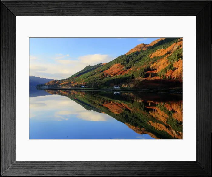 Framed Print : Reflections on Loch Duich, Invershiel, Highlands, Scotland, United Kingdom Framed Print : Reflections on Loch Duich, Invershiel, Highlands, Scotland, United Kingdom