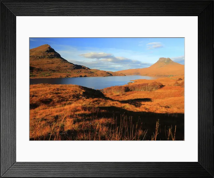 Framed Print : Cul Beag and Stac Polaidh, Assynt, Sutherland, Highlands, Scotland, United Kingdom Framed Print : Cul Beag and Stac Polaidh, Assynt, Sutherland, Highlands, Scotland, United Kingdom