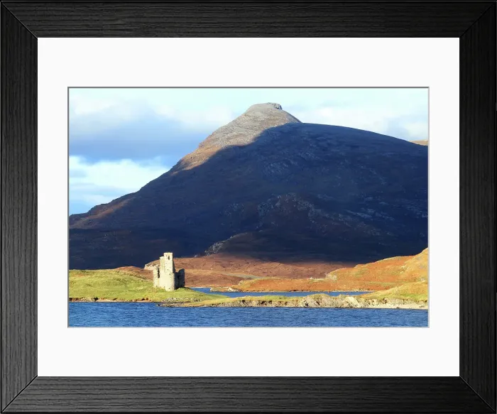 Framed Print : Ardvreck Castle and Stac Pollaidh, Loch Assynt, Ross and Cromarty, Highlands, Scotland, United Kingdom Framed Print : Ardvreck Castle and Stac Pollaidh, Loch Assynt, Ross and Cromarty, Highlands, Scotland, United Kingdom