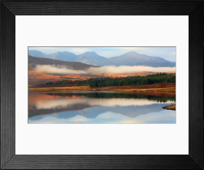 Framed Print : Loch Chroisg and mountains, Wester Ross, Highlands, Scotland, United Kingdom Framed Print : Loch Chroisg and mountains, Wester Ross, Highlands, Scotland, United Kingdom