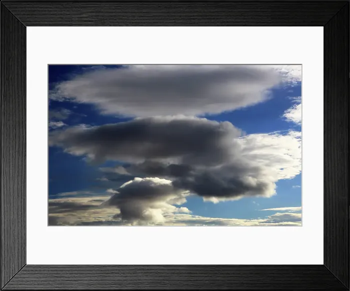 Framed Print : Lenticular cloud formations, Sutherland, Highlands, Scotland, United Kingdom Framed Print : Lenticular cloud formations, Sutherland, Highlands, Scotland, United Kingdom