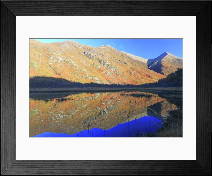 Framed Print : Reflections in Loch Shiel, Glenshiel, Highlands, Scotland, United Kingdom