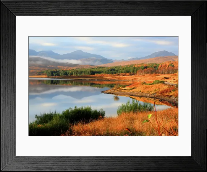 Framed Print : Loch Chroisg and mountains, Wester Ross, Highlands, Scotland, United Kingdom Framed Print : Loch Chroisg and mountains, Wester Ross, Highlands, Scotland, United Kingdom