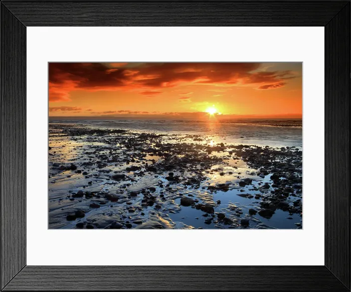 Framed Print : River Ogmore estuary at sunset, Ogmore-by-Sea, Bridgend, South Wales, United Kingdom Framed Print : River Ogmore estuary at sunset, Ogmore-by-Sea, Bridgend, South Wales, United Kingdom