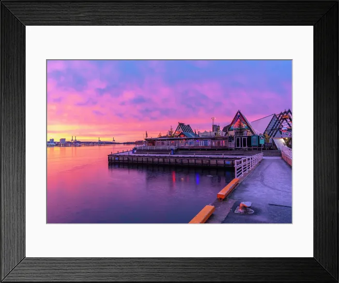 Framed Print : View of Oslo Fjord during winter at sunrise from Havnepromenade, Oslo, Norway, Scandinavia Framed Print : View of Oslo Fjord during winter at sunrise from Havnepromenade, Oslo, Norway, Scandinavia