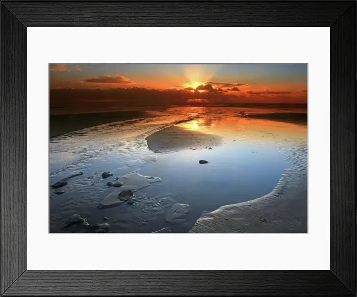 Framed Print : Sunset over the beach from Dunraven Bay, Southerndown, Vale of Glamorgan, South Wales, United Kingdom Framed Print : Sunset over the beach from Dunraven Bay, Southerndown, Vale of Glamorgan, South Wales, United Kingdom