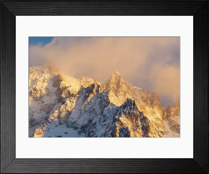 Framed Print : View of snow covered mountains from Courmayeur at sunrise in winter, Courmayeur, Aosta Valley, Italian Alps, Italy Framed Print : View of snow covered mountains from Courmayeur at sunrise in winter, Courmayeur, Aosta Valley, Italian Alps, Italy