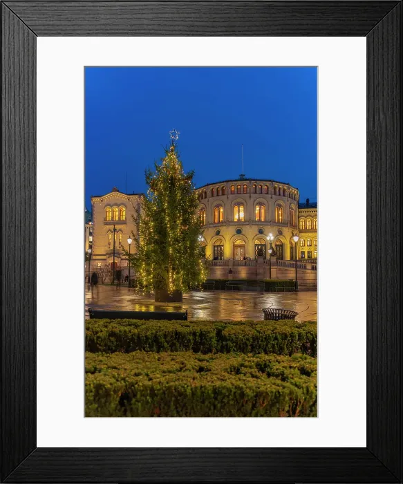 Framed Print : View of Norwegian Parliament during Christmas at dusk, Oslo, Norway, Scandinavia Framed Print : View of Norwegian Parliament during Christmas at dusk, Oslo, Norway, Scandinavia