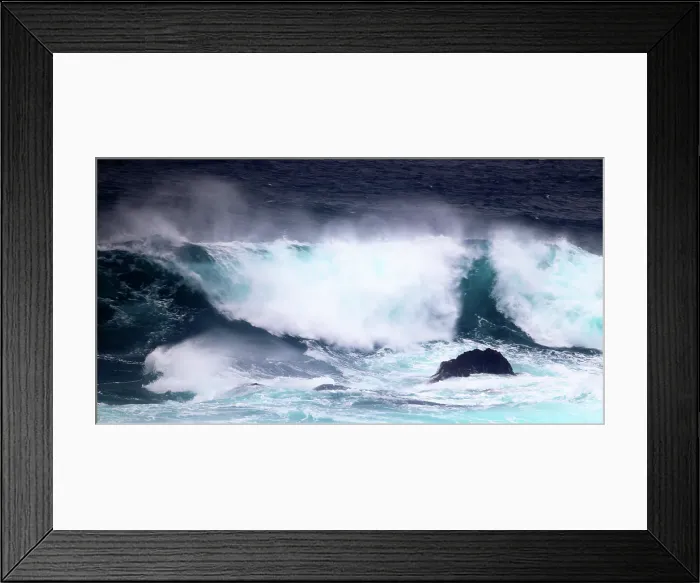 Framed Print : Atlantic surf at Mosteiros, north west coast, Sao Miguel, Azores Islands, Atlantic, Portugal