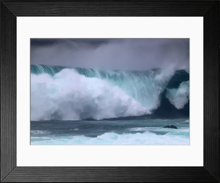 Framed Print : Atlantic surf at Mosteiros, north west coast, Sao Miguel, Azores Islands, Atlantic, Portugal