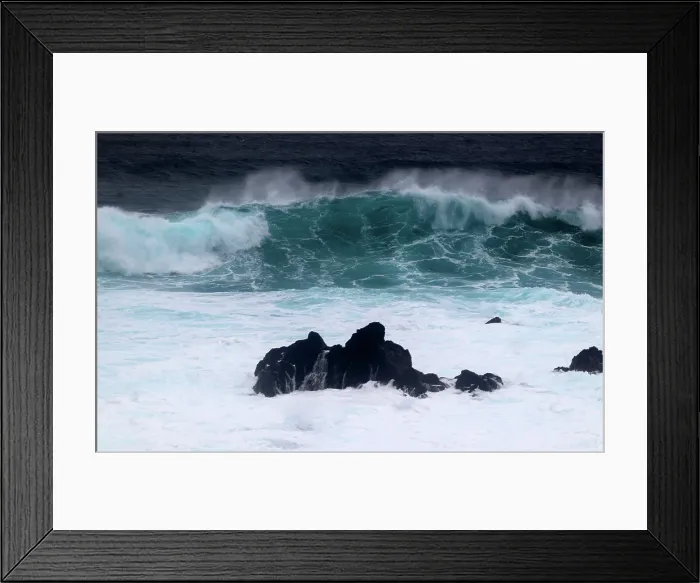 Framed Print : Atlantic surf at Mosteiros, north west coast, Sao Miguel, Azores Islands, Atlantic, Portugal