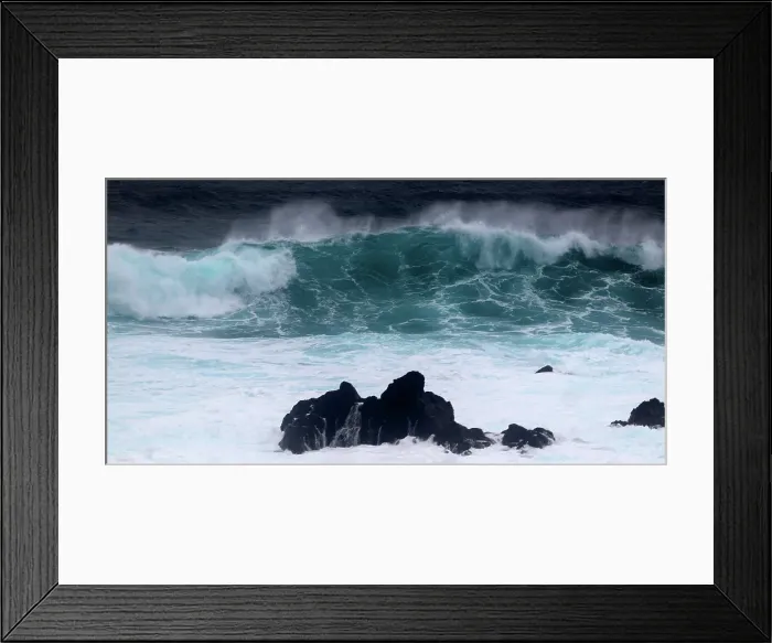 Framed Print : Atlantic surf at Mosteiros, north west coast, Sao Miguel, Azores Islands, Atlantic, Portugal