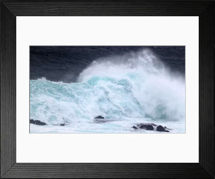 Framed Print : Atlantic surf at Mosteiros, north west coast, Sao Miguel, Azores Islands, Atlantic, Portugal