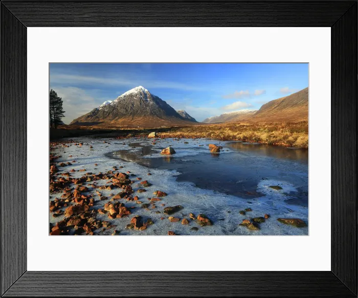 Framed Print : Buachaille Etive Mor and River Etive, Rannoch Moor, Highland, Scotland, United Kingdom Framed Print : Buachaille Etive Mor and River Etive, Rannoch Moor, Highland, Scotland, United Kingdom