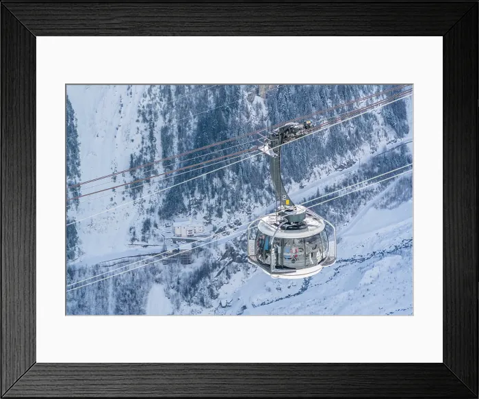 Framed Print : View of snow covered Aosta Valley, mountains and Skyway Monte Bianco cable car in winter, Courmayeur, Aosta Valley, Italian Alps, Italy Framed Print : View of snow covered Aosta Valley, mountains and Skyway Monte Bianco cable car in winter, Courmayeur, Aosta Valley, Italian Alps, Italy