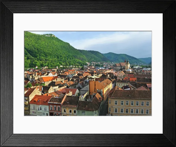 Framed Print : Historic city centre of Brasov, Transylvania, Romania Framed Print : Historic city centre of Brasov, Transylvania, Romania